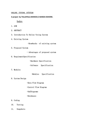 Online votingsystem | PDF