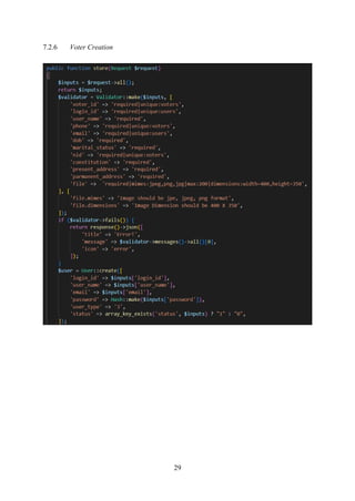 29
7.2.6 Voter Creation
 