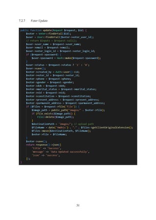 31
7.2.7 Voter Update
 