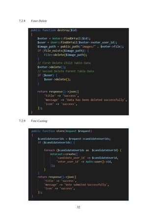 32
7.2.8 Voter Delete
7.2.9 Vote Casting
 