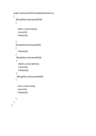 Online voting system full thesis project by jahir | DOC