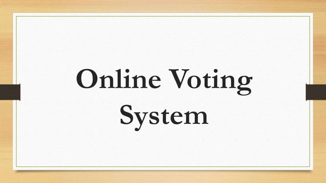 online voting system ppt. Project in MCApptx | PPTX