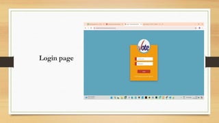 Login page
 