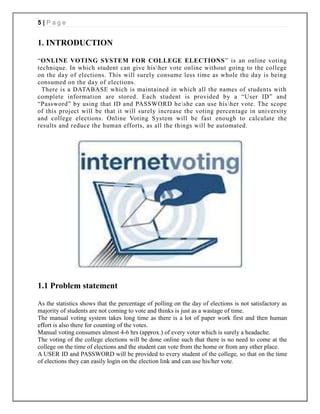 Online voting system project | DOCX