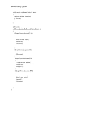 Online voting system project by bipin bhardwaj | DOCX