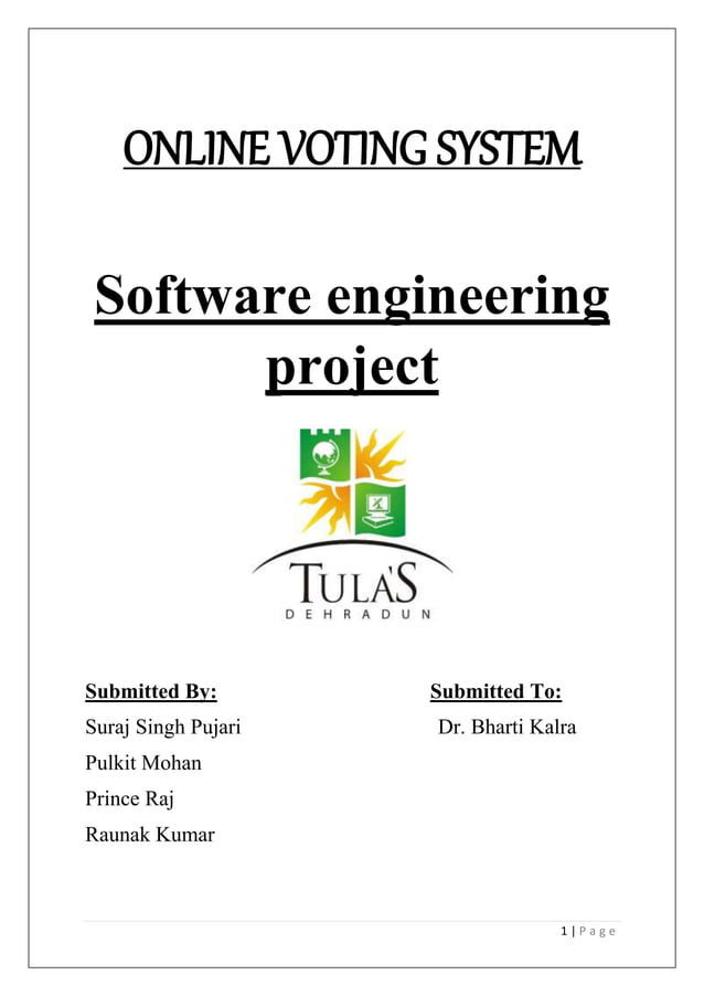 ONLINE VOTING SYSTEM SE Project for vote | DOCX
