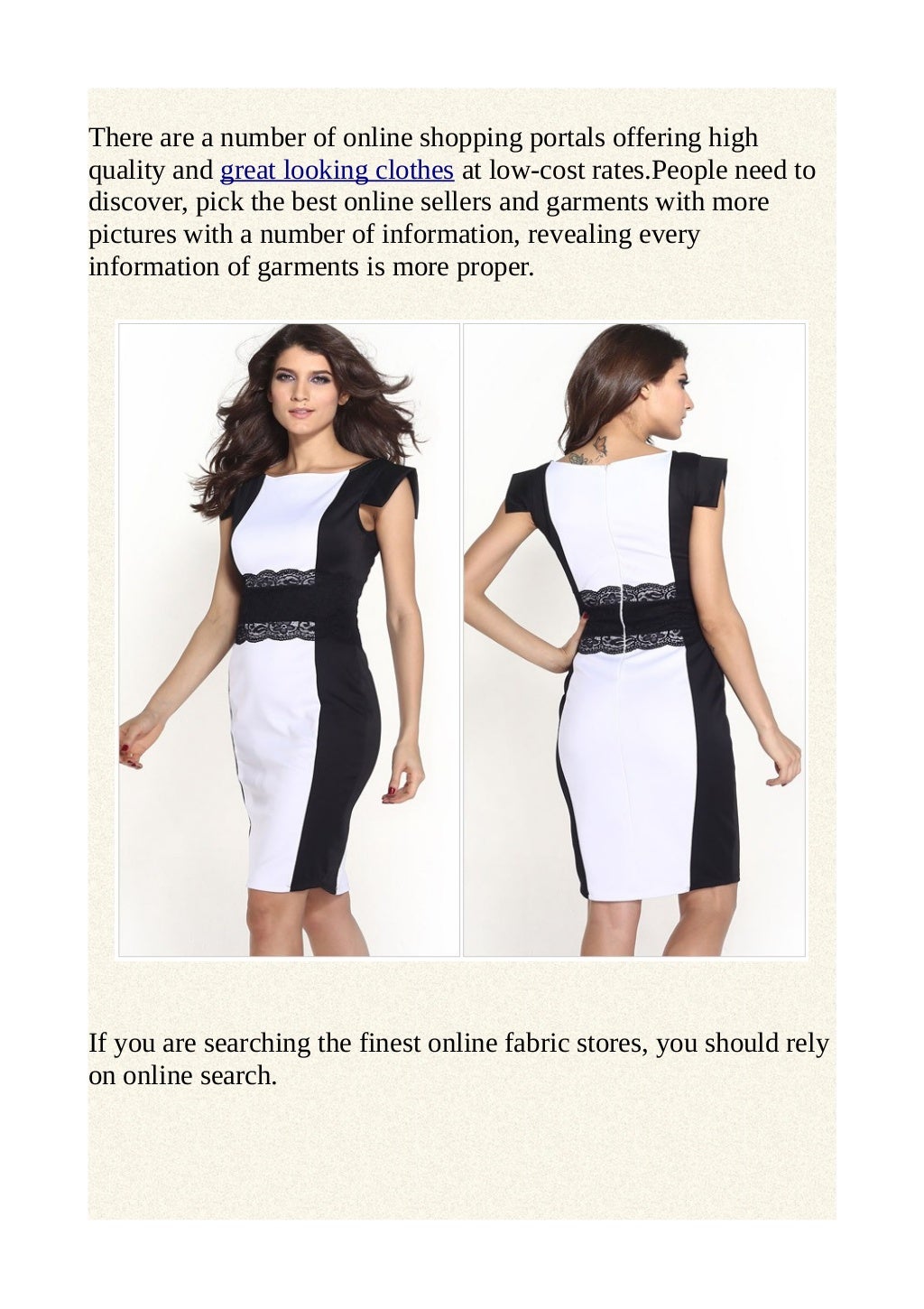 Online women clothes searching for perfect clothing