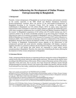 Factors Influencing the Growth of Online Women Entrepreneurship in ...