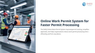 Permit Tracking System Example Online Work Permit System for Faster Permit Processing | PPTX