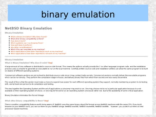 binary emulation
 