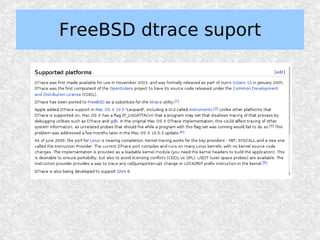 FreeBSD dtrace suport
 
