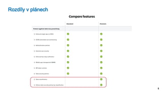 6
Rozdíly v plánech
 