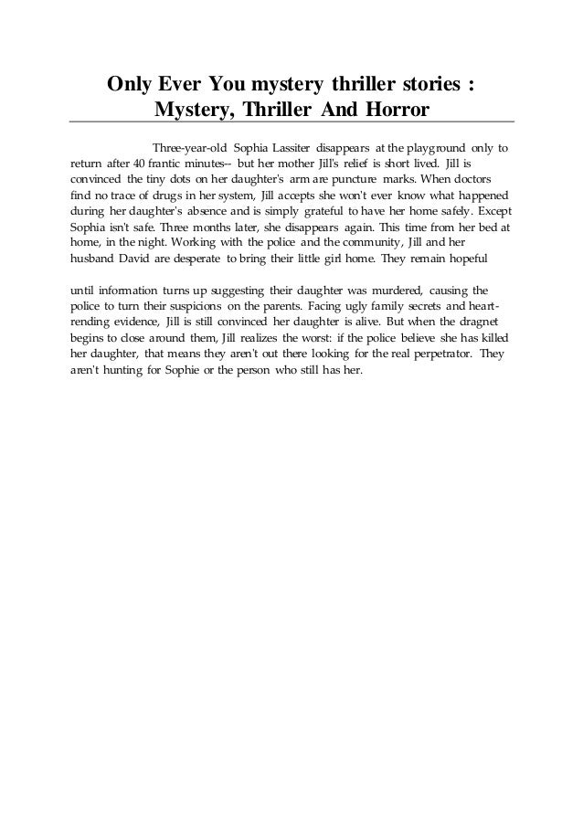 Only Ever You mystery thriller stories Mystery... Thriller And Horror