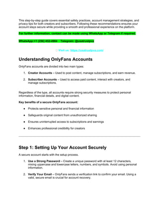 OnlyFans Safety & Account Management Tips _ 2026 Step-by-Step Guide.docx