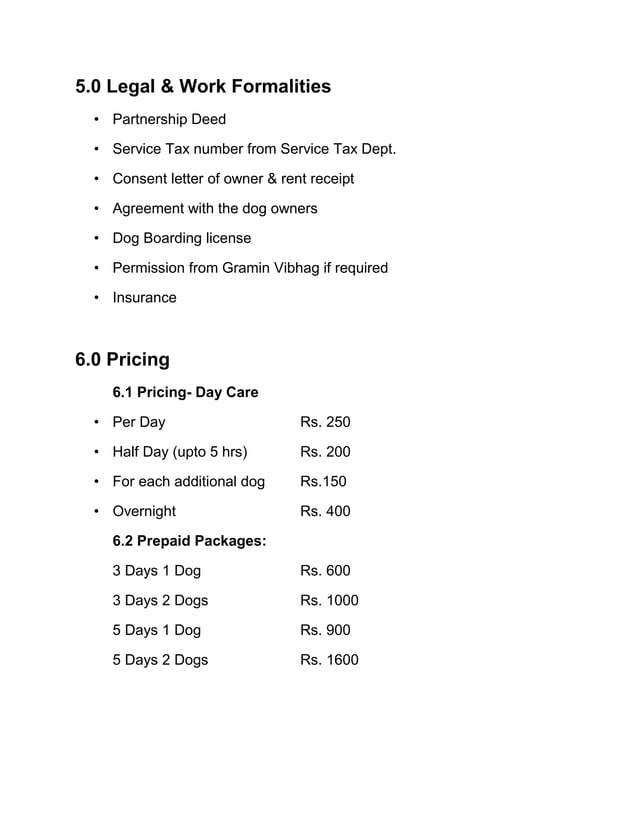 Only paws business plan