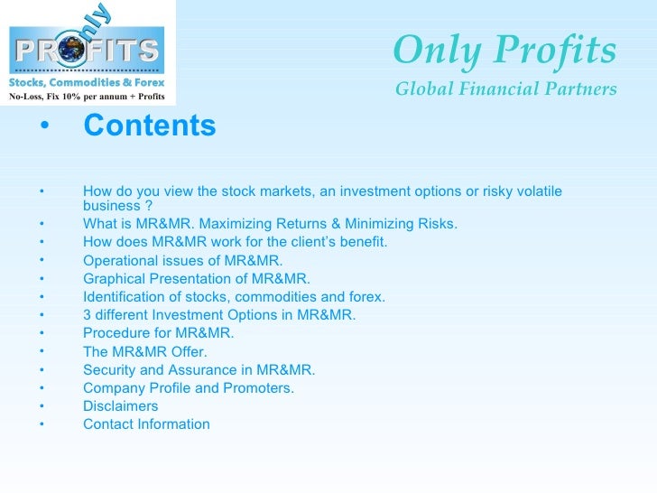No loss only profit forex