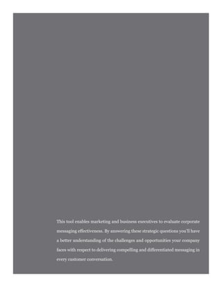 Strategic Corporate Messaging Assessment | PDF