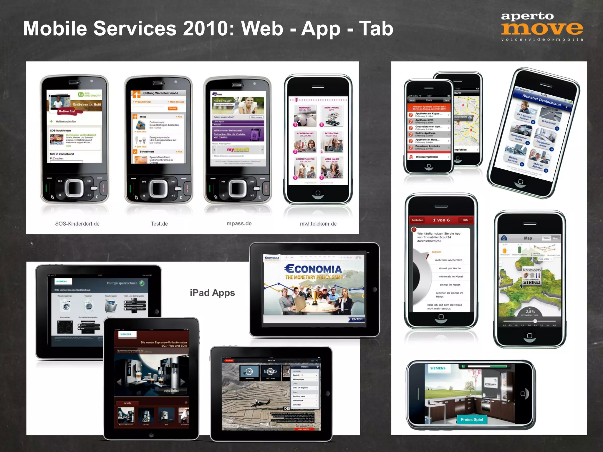 Mobile Services 2010: Web - App - Tab




                       mpass.de




                iPad Apps
 