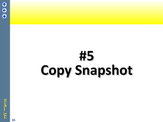 #5#5
Copy SnapshotCopy Snapshot
22.
 
