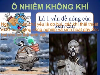 Là 1 vấn đề nóng của
toàn cầuNguyên nhân chủ yếu là do bụi, các khí thải thoát
ra từ hoạt động công nghiệp và sinh hoạt gâ...