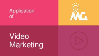 Video
Marketing
Application
of
 