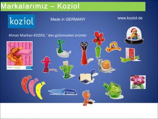 Markalarımız – Koziol
                          Made in GERMANY         www.koziol.de



  Alman Markası KOZIOL ‘ dan gülümseten ürünler
 