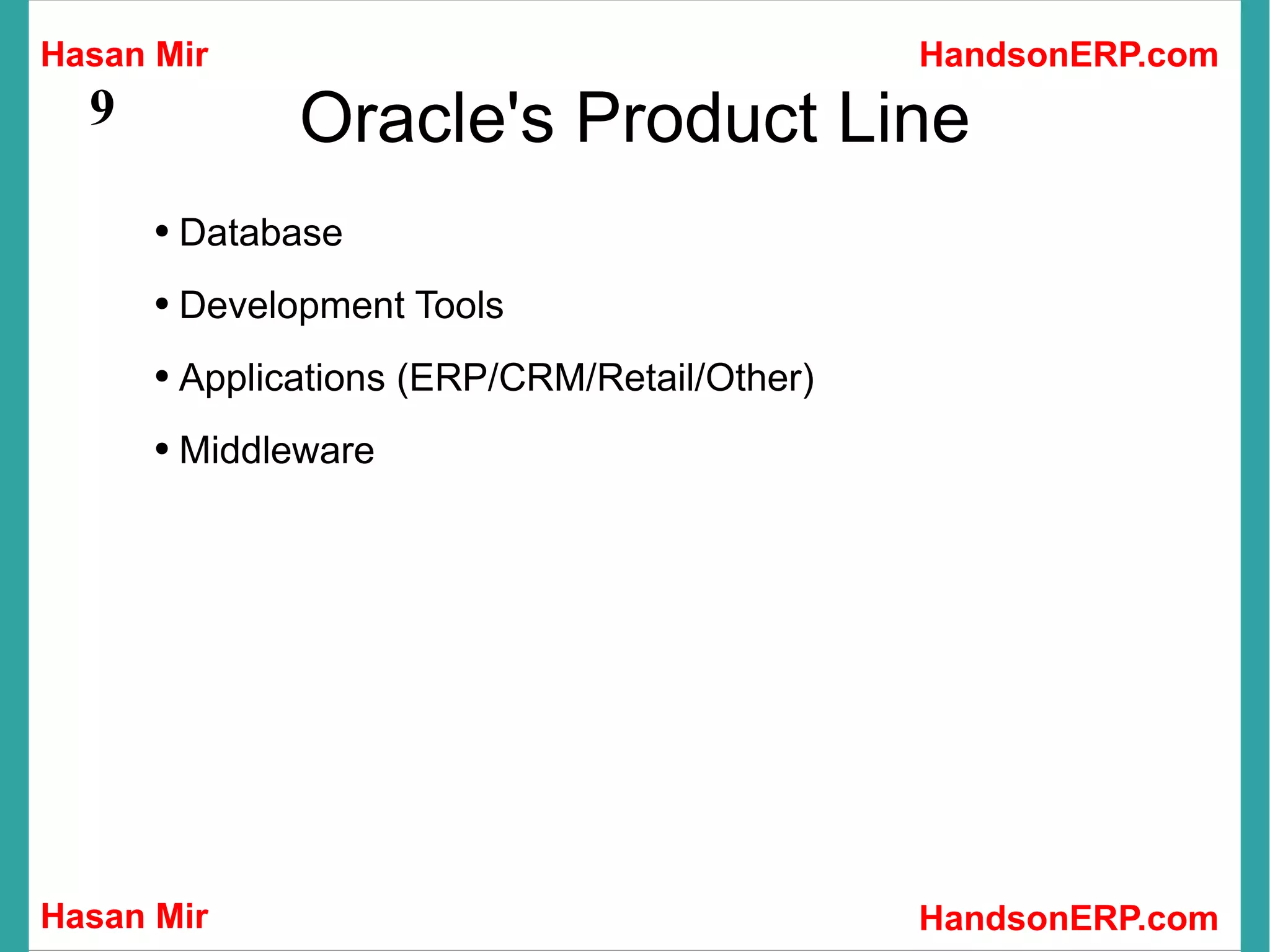 Introduction to Oracle Financials | PPT image.