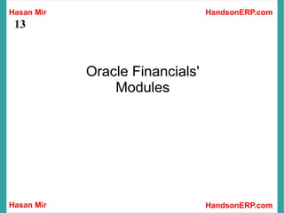 Introduction to Oracle Financials | ODP