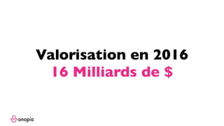 Valorisation en 2016
16 Milliards de $
 
