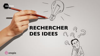 RECHERCHER
DES IDEES
IDEATION
 