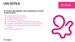 METHODOLOGIE
Design Thinking
Nous utilisons une approche dynamique apportant de
la souplesse : le Design Thinking.
Le Design Thinking est un processus itératif partant de
l’observation du client, suivi d’une étape de reﬂexion en
équipe et de visualisation, permettant la construction
du prototype d’un produit, service ou business model..
pour ensuite se confronter rapidement au marché et
apprendre.
Des phases d’aller et retour entre les différentes étapes
permettent d’afﬁner l’offre, de coller au plus près des
besoins du marché et de limiter les risques pour
l’entreprise.
METHODE
 