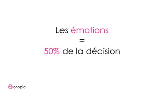 Les émotions
=
50% de la décision
 