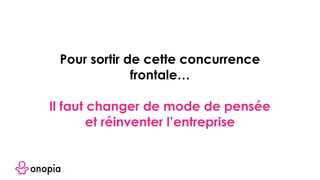 Pour sortir de cette concurrence
frontale…
Il faut changer de mode de pensée
et réinventer l’entreprise
 