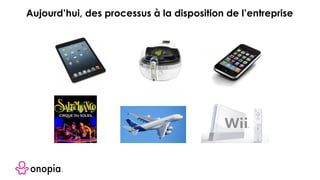 Aujourd’hui, des processus à la disposition de l’entreprise
 