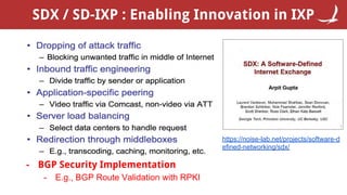 BGP Route Validation with RPKI in SDX
BGP ROA with
RPKI Server
1
2
3
4
5
 
