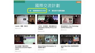 國際交流計劃
ocf.tw/donate
 