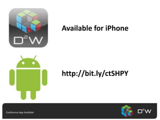 Available for iPhonehttp://bit.ly/ctSHPYConference App Available
