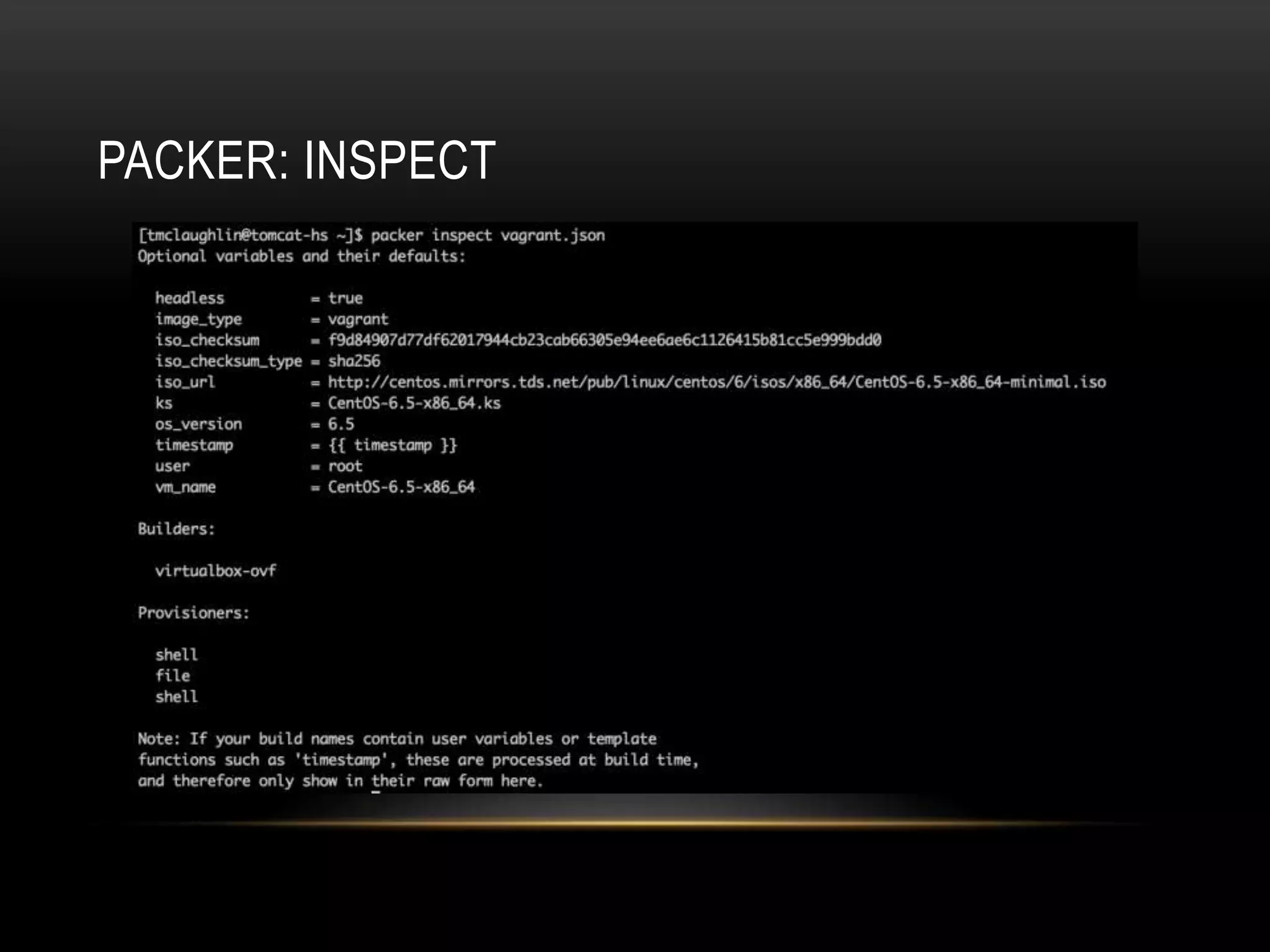 PACKER: INSPECT 
 