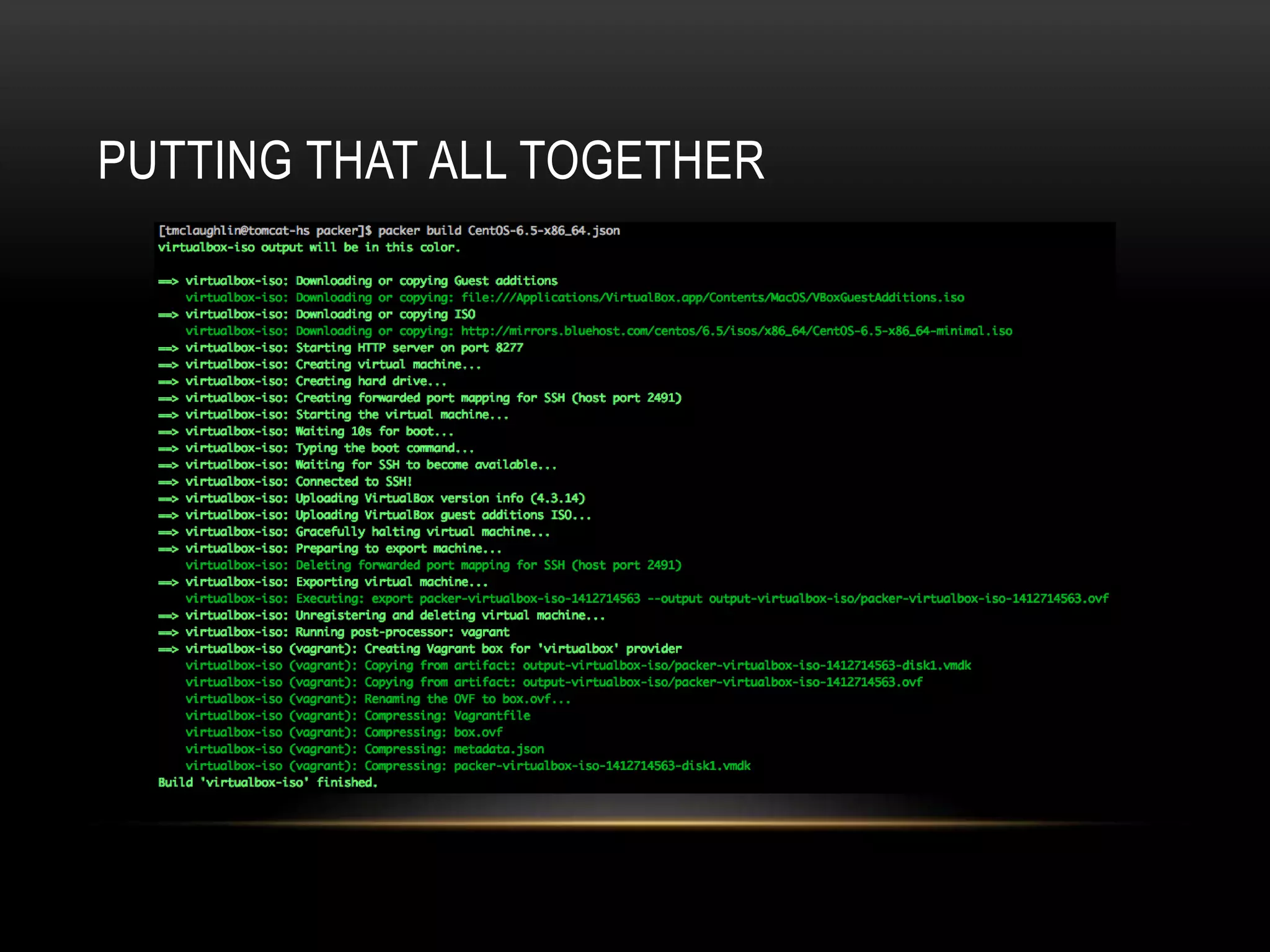 PUTTING THAT ALL TOGETHER 
 