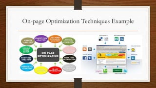 On-page Optimization Techniques Example
 