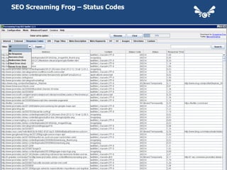SEO Screaming Frog – Status Codes




                                    6
 