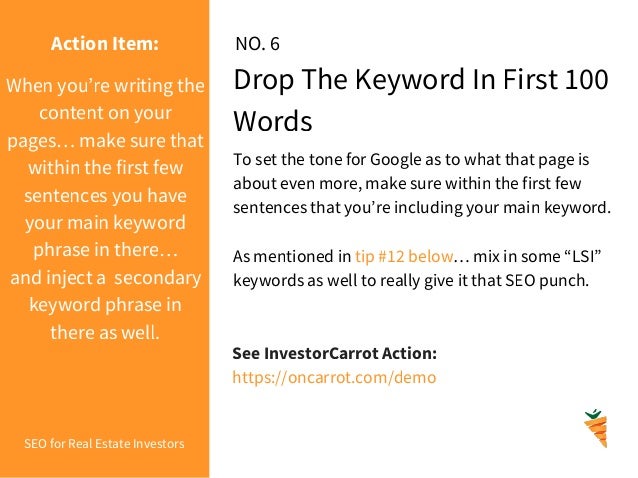 Image result for Drop Keyword in first 100 words:
