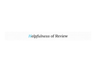 Helpfulness of Review
 