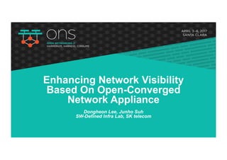 Enhancing Network Visibility
Based On Open-Converged
Network Appliance
Dongheon Lee, Junho Suh
SW-Defined Infra Lab, SK telecom
 