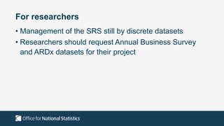 ONS business data and statistics user event