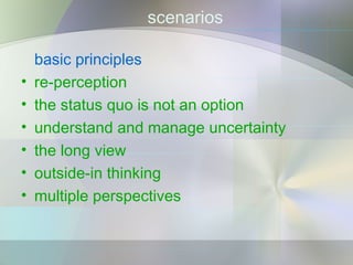 On scenario thinking | PPT