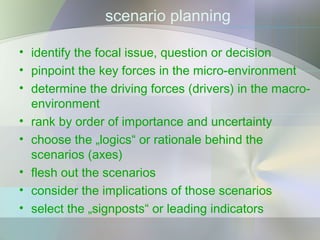 On scenario thinking | PPT