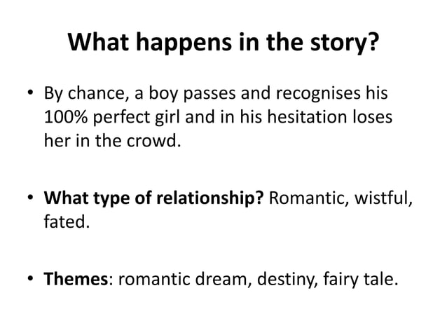 On seeing the 100% perfect girl | PPTX