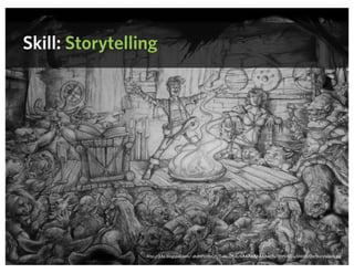 Skill: Storytelling
http://3.bp.blogspot.com/-dtdHFVzXrG8/T-dejxDfj4I/AAAAAAAAA8w/3xiTH9V8D-s/s1600/OrcStorytellers.jpg
 