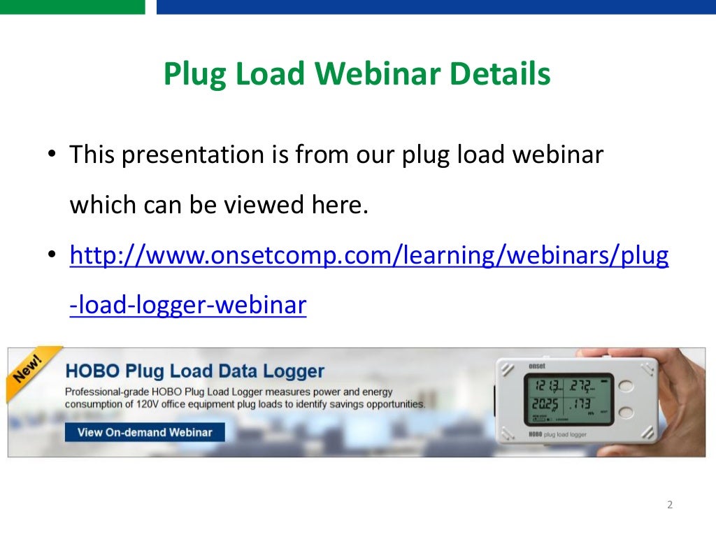 HOBO Plug Load Data Logger inar by Onset HOBO Data Loggers